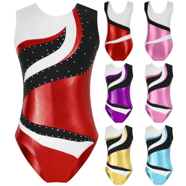 Kids Girl's Jumpsuit Competition Bodysuit Fitness Rompers Yoga Dance Leotards