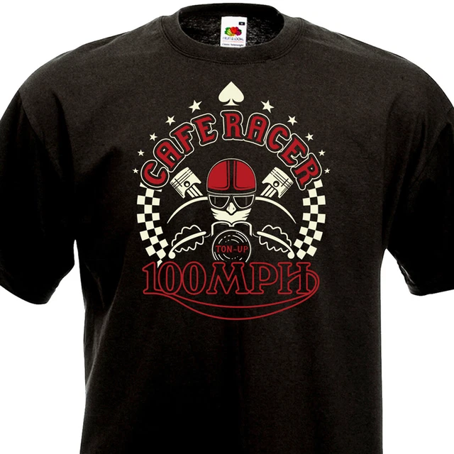 T-shirt Rockers Triumph BSA Café Racer T-shirt Café Racer - Motos Vintage Triumph, BSA, Triton - Design Rétro Pour Motards Et Fans De Bikers T-shirt Coton Thème Motard - Foto 2