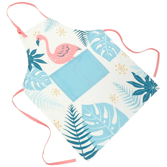 Delantal de cocina estampado flamenco delantal ajustable para chef con