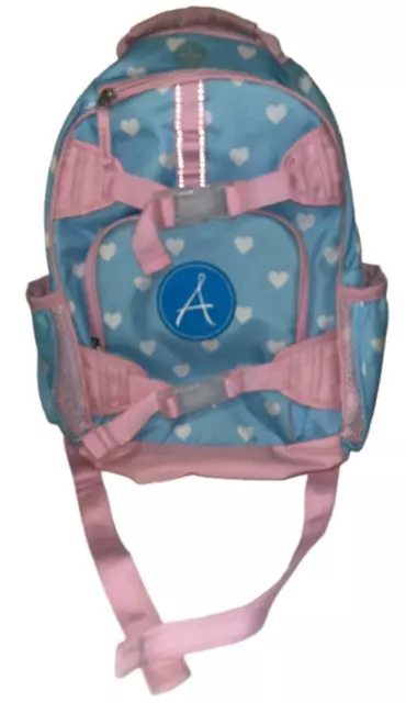 Pottery Barn Kids Backpack Pink and Navy with Francesca Monogram