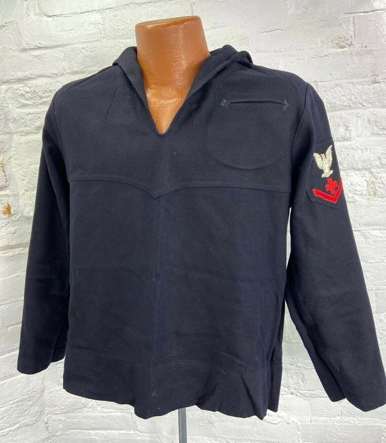 WWII US NAVY Quartermaster 3rd Class Working Blue Jumper Top £37.17 ...