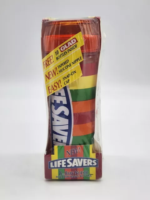 Vintage LifeSavers Candy Baby Bottle 8oz 1994 Munchkin Bottling Green cap NEW