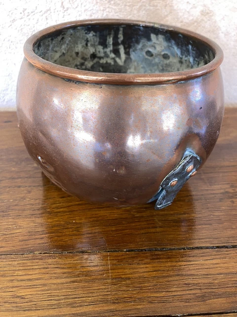 Grand cache-pot en cuivre DELALANDE VILLEDIEU - Label Emmaüs