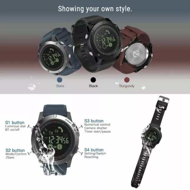 Military Smart Watch Men Women Watch Sports Pedometer Fitness Tracker Alarm