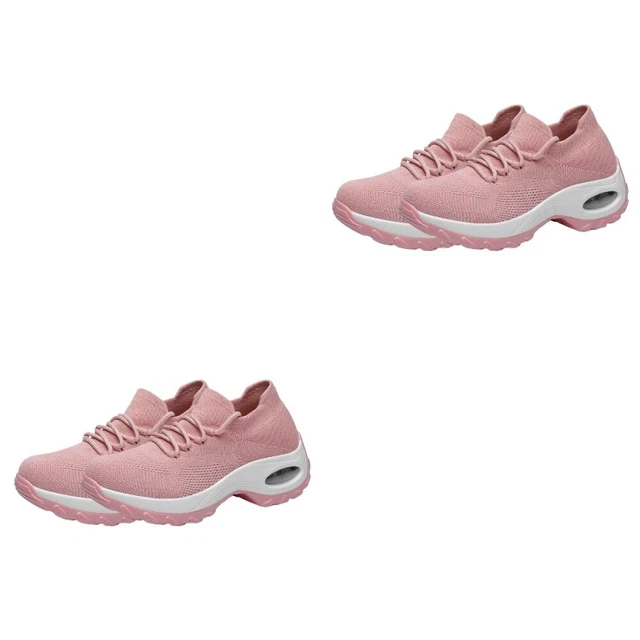 2 Pairs chaussures d'entraînement Baskets Femme Baskets De Mode Coussin D'air
