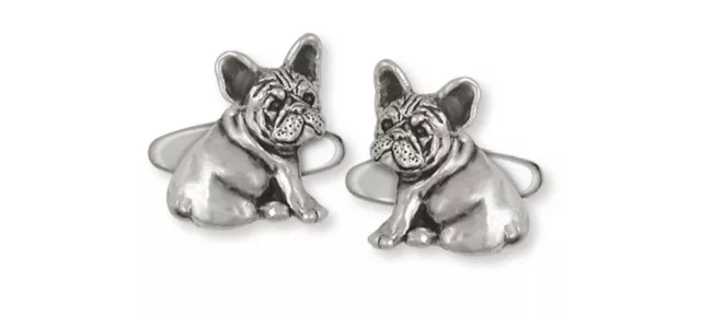 French Bulldog Cufflinks Handmade Sterling Silver Dog Jewelry FR23-CL