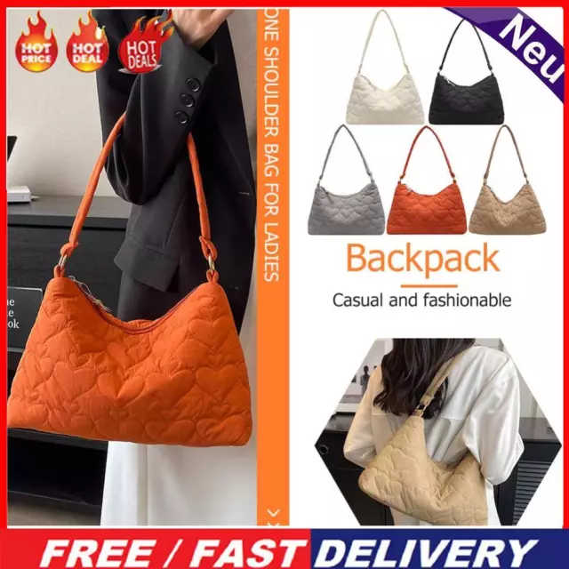 Women Fashion Hobo Bag Cloth Quilted Armpit Bag Large Capacity for Birthday Gift