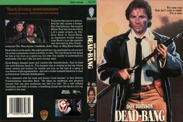 Dead Bang CUSTOM Cover Like VHS W/ Empty DVD Case (No Discs) PLEASE READ