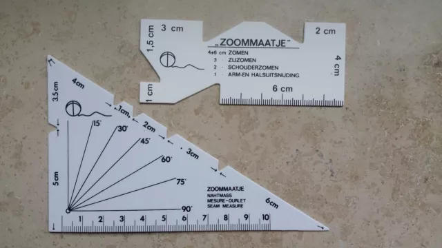 Medida de costura medida de dobladillo triángulo regla aluminio plástico costura