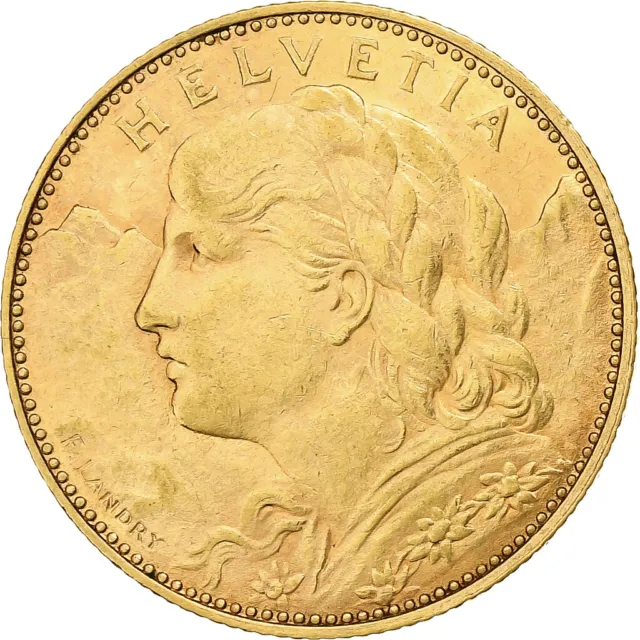 [#869743] Svizzera, 10 Francs, Vreneli, 1915, Bern, Oro, BB+, KM:36
