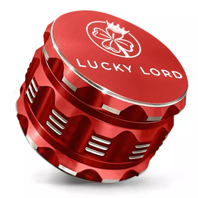 Lucky Lord Spice Herb Tobacco Grinder 2.5 Inch 4 Piece Crusher Aluminum Grinder