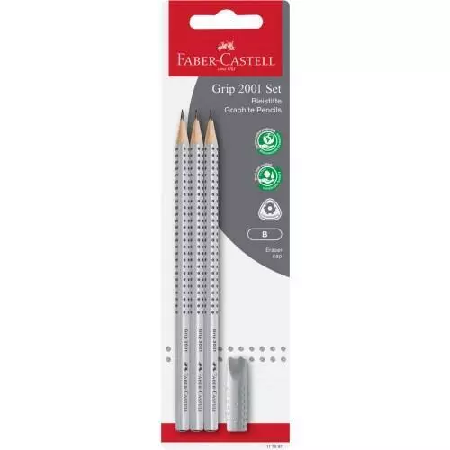 Faber-Castell Grip Pencil and Eraser Cap set