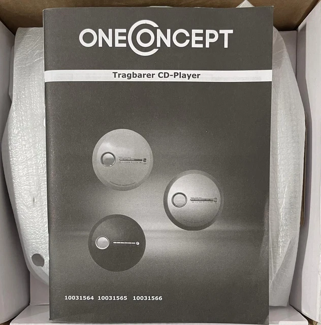 OneConcept Tragbarer Discman Disc MP3 CD Player Portable - Silber