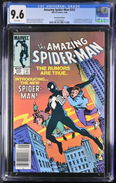 Amazing Spider-Man #252 CGC 9.6 Newsstand 1st Appearance Of Venom/Black Suit