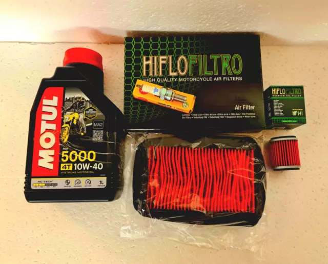 Motul Service Kit Yamaha MT 125 2014-2019 Motorcycle Oil & Air Filter NGK Plug