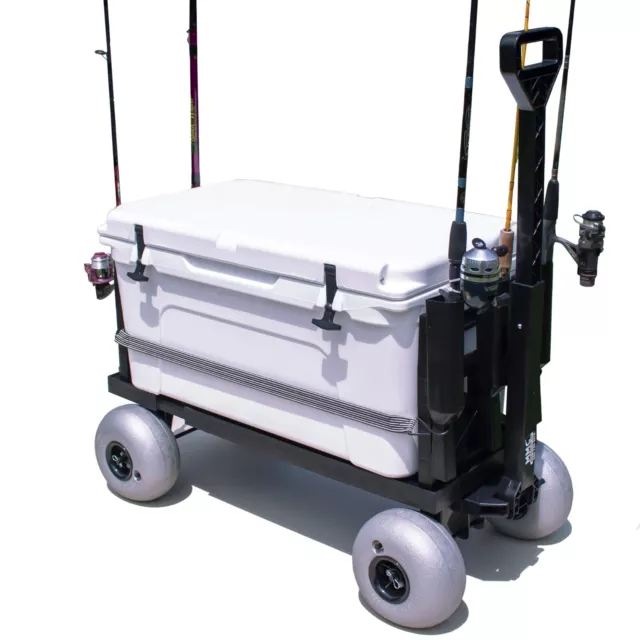 Beach Runner Fishing Cart Cooler Trolley Wagon Durable PVC Rod