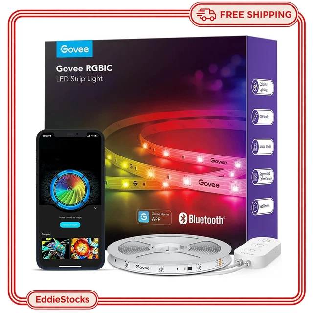GOVEE LED STRIP Light 10m RGBIC Bluetooth App Control Color Changing £ ...
