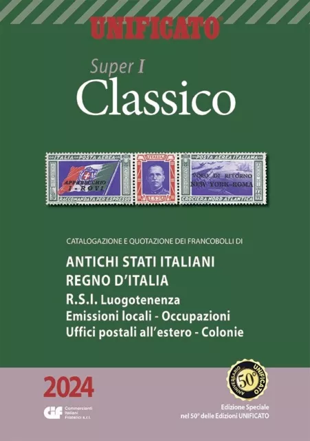 Catalogo francobolli ANTICHI STATI, ITALIA REGNO, R.S.I. 2024 - Unificato