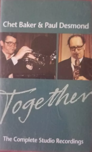 TOGETHER - JAZZ, CHET BAKER & PAUL DESMOND. Cassette 1992, Used VG.