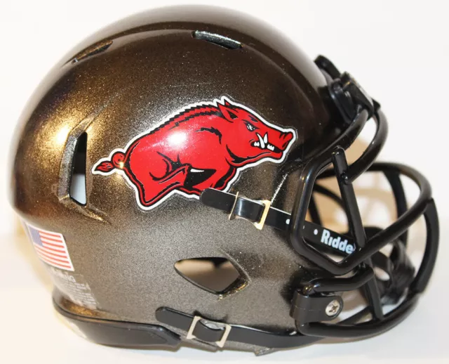 2013 Arkansas Razorbacks Custom Riddell Mini Helmet vs Mississippi State