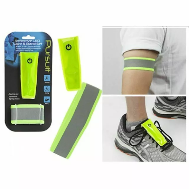 Reflective LED HI VI  Light Band Set Running Cycling Safety Light Bike Pursuit