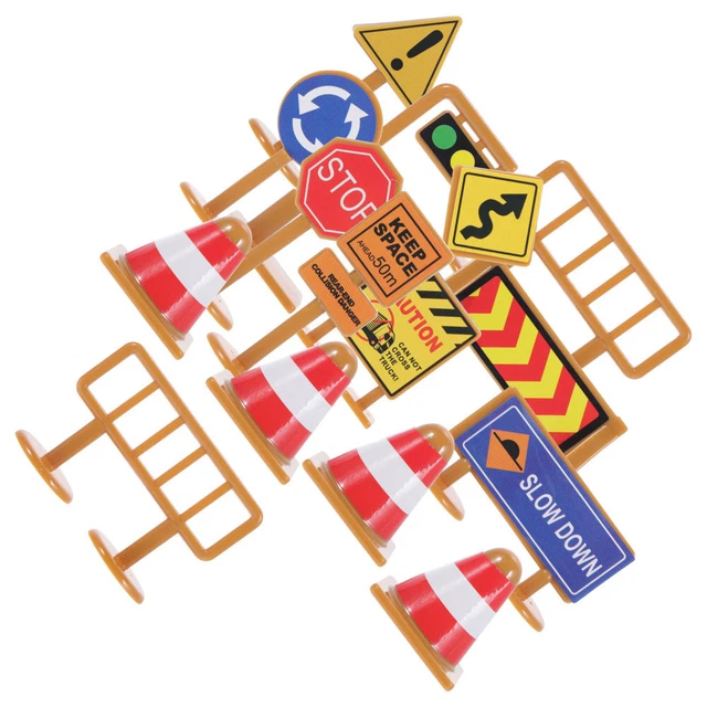 30 pz segnaletica stradale cartacea modello bambino luce gioco mini coni da costruzione