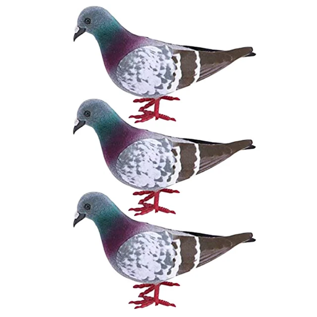 3 piezas palomas falsas mini palomas artificiales decoración del hogar palomas de jardín