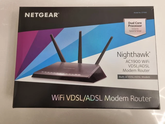 NETGEAR AC1900 (D7000) Dual band Nighthawk - VDSL/VDSL2/ADSL2+/FIBRA OTTICA