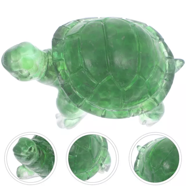 4pcs Natural Crystal Stone Statue Turtle Figurine Desktop Decoration Crystal 3