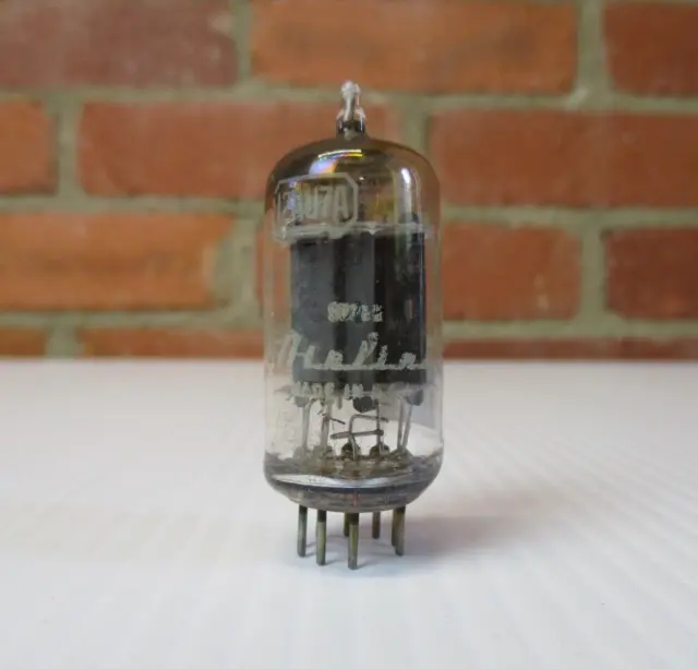 RCA 12AU7A ECC82 Vacuum Tube Long Gray Plate Square Getter TV-7 Tested Strong