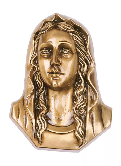 Targa con bassorilievo in bronzo per lapide - Madonna