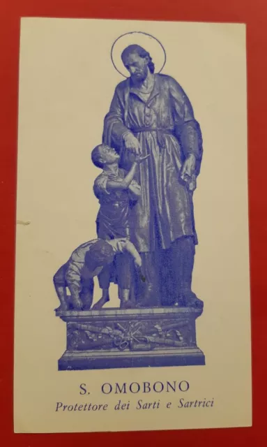 Santino San Omobono Holy Card Patrono e Protettore dei Sarti e Sartrici