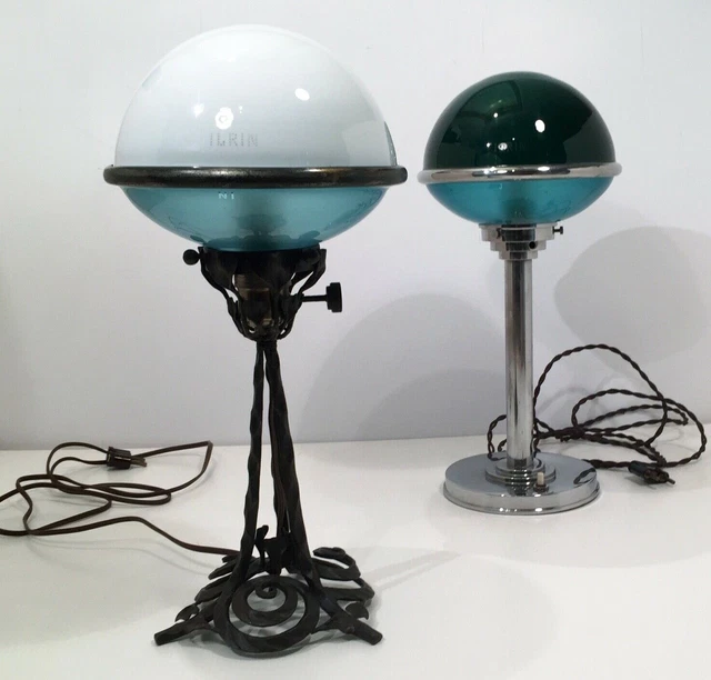 ✅ Rare Ancienne Lampe Art Nouveau ILRIN Jlrin Art Deco Table Lamp 1915 1930's ✅