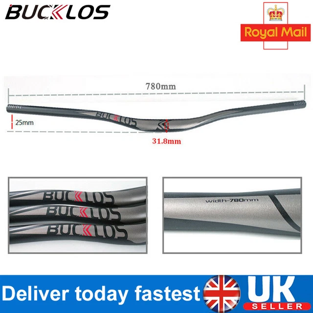 BUCKLOS 780mm Flat/Riser Bar Aluminum MTB BMX Road Bike 31.8mm Cycling Handlebar