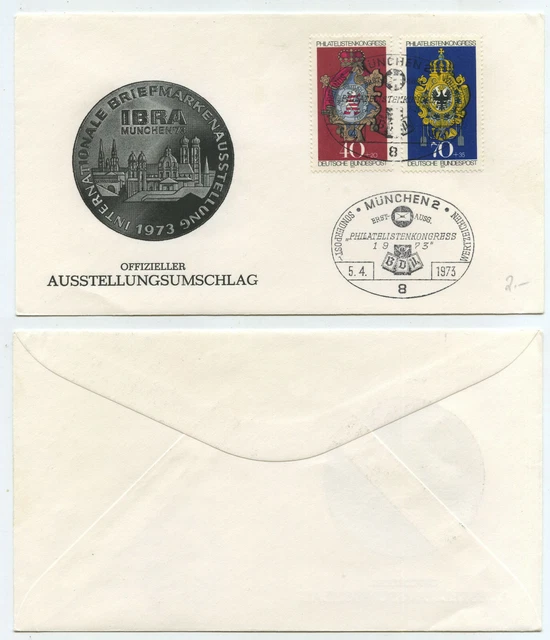 62140 - Mi.Nr. 764-765 - FDC - München 5.4.1973 - Philatelistenkongress IBRA