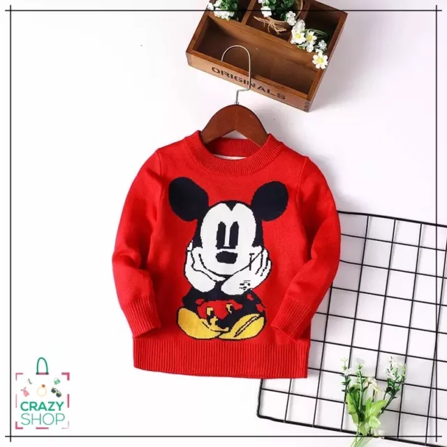 Pullover Mickey Mouse  - Abbigliamento per Bambini | Maglione ROSSO