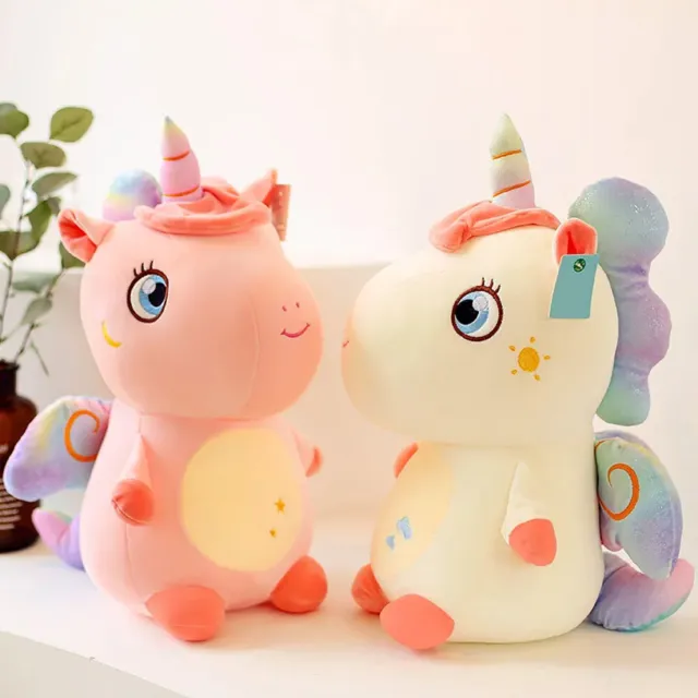 Kids Soft Toys Plush Unicorn Rainbow Wings Cuddly Animal Stuffed Gift for Girls
