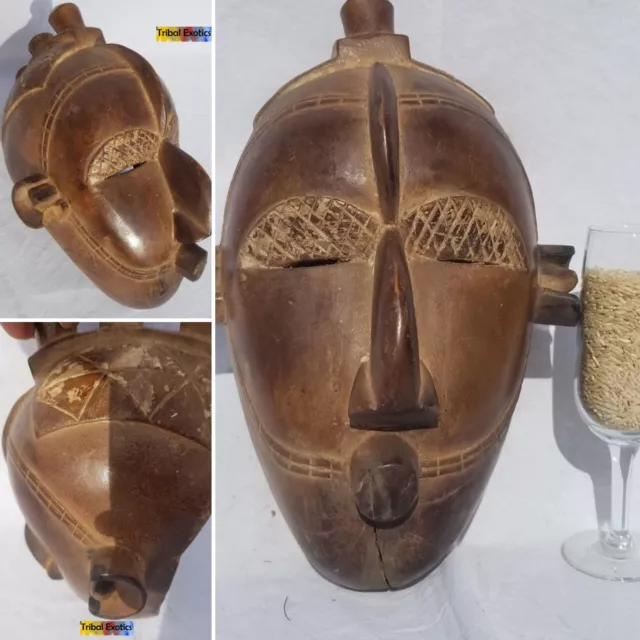 AUTHENTIC Mask Figure Statue Sculpture Fine African Art