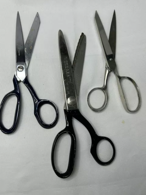 Big Lot Of Vintage Scissors Cuticle Textile Wiss USA German Diamond Shears  LUZ