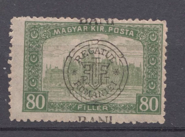 Romania 1919 STAMPS WWI Hungary Occupation issue 80 Filler MH POST MOVED OVP 2
