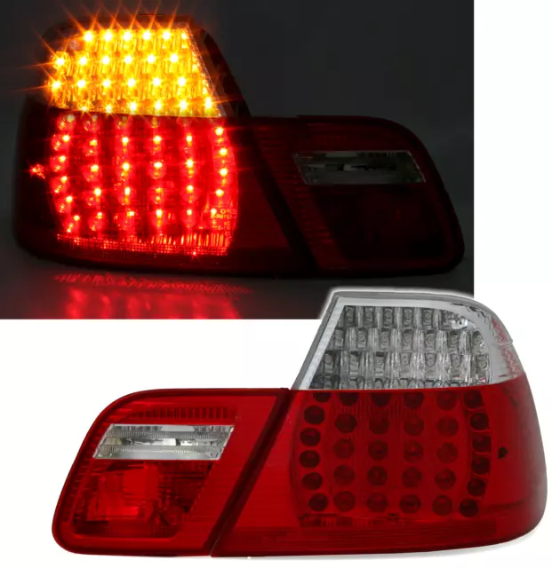 LED Rückleuchten Set für 3er BMW E46 Coupe 99-03 Heckleuchten Rot Weiß DEPO