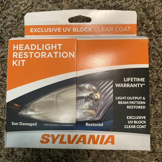 SYLVANIA HEADLIGHT RESTORATION Kit Restore Sun Damaged Headlights UV