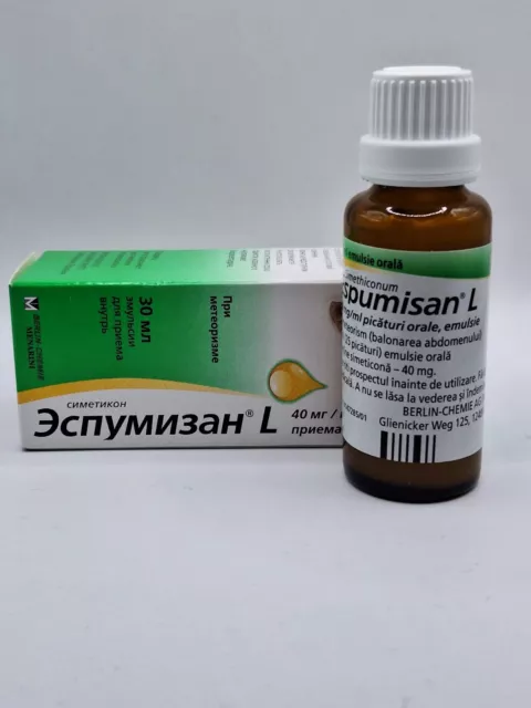 Espumisan L Baby Drops, Colic, Gas 30ml Bloating Meteorism.