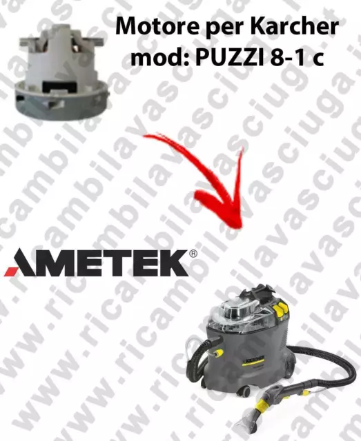 PUZZI 8-1 C Motore de aspiración AMETEK para aspiradora KERCHER