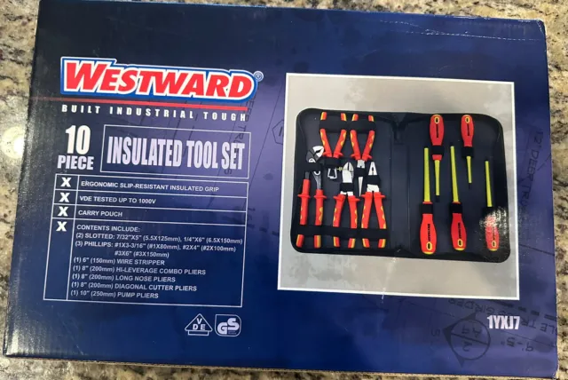 Westward Electrical Insulated Tool Set,10 Pc.