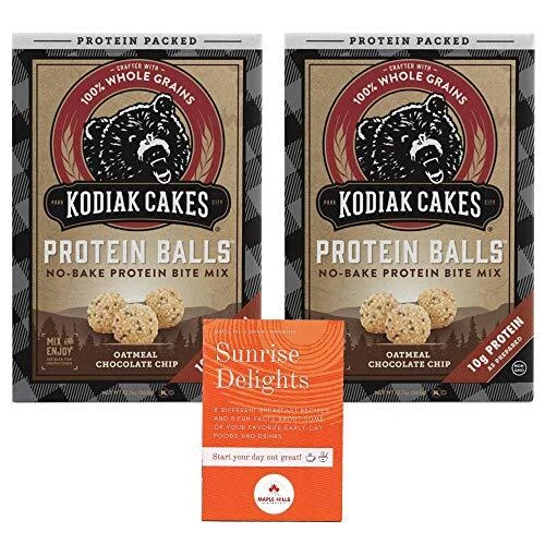 Bolas de proteína sin hornear pasteles Kodiak - 2 cajas de avena sabor a chip chocolate...