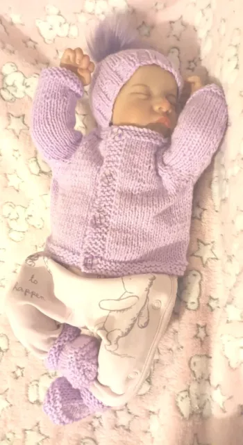 Hand Knitted SMALL NEWBORN Baby Set Babies/Clothes/Sets