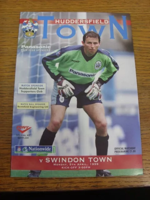 05/04/1999 Huddersfield Town v Swindon Town  . FREE POSTAGE on all UK Orders.