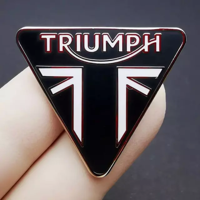 Absolutely Stunning "Triumph" Motorcycle Lapel Pin...bonus Silver Storage Bag...