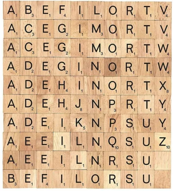500pcs Wooden Letters Alphabet Scrabble Tiles Letters & Numbers For Christmas AU 2